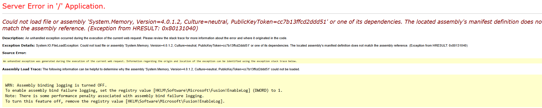 mensaje de error de Clickker -